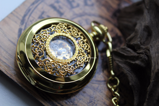 Gold Pocket Watch Personalized Mechanical pocketwatch Gifts for Dad Father of the Bride VM014