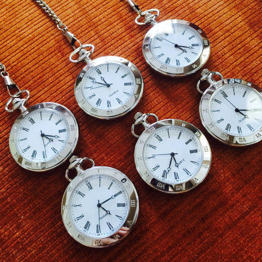 Groomsmens gifts Silver pocket watch Open Face  Simplicity Engravable Q002