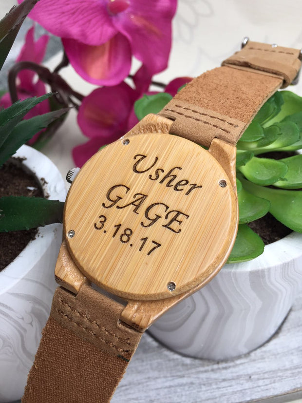 Men Wooden Quartz Watch With Constellation Christmas Gift Groomsmen Gift