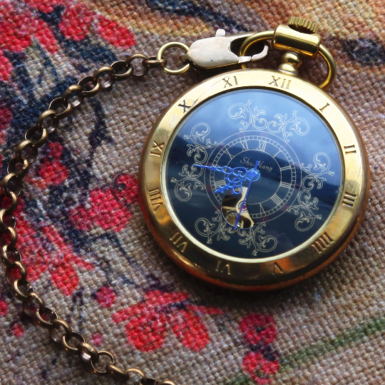 Antiqued Golden Tone Pocket Watch Copper Steampunk Winding Mechanical Vintage Pocket Watch- Father's Day Gift  MPW012