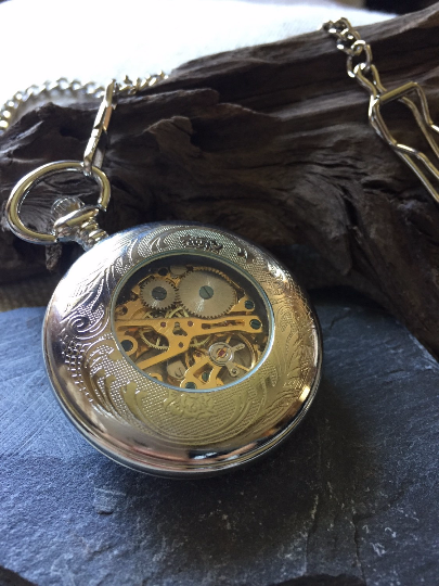 Personalized skeleton 2025 pocket watch