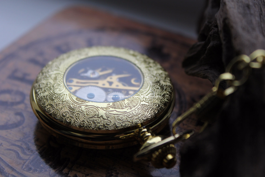 Gold Pocket Watch Personalized Mechanical pocketwatch- Gifts for Dad Father of the Bride VM014