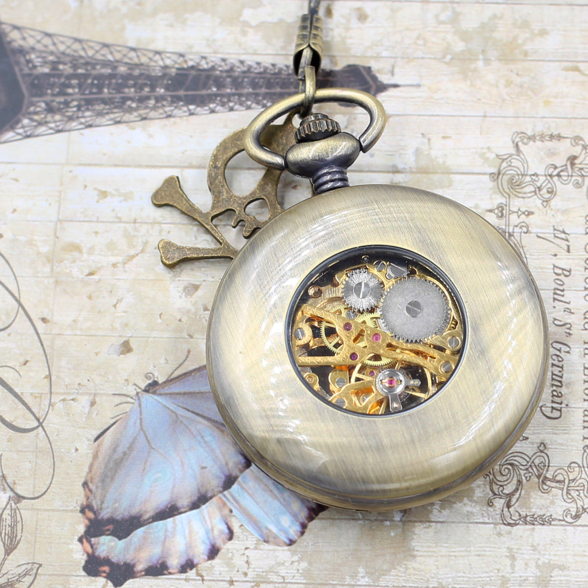 Mens pocket on sale watch with chain
