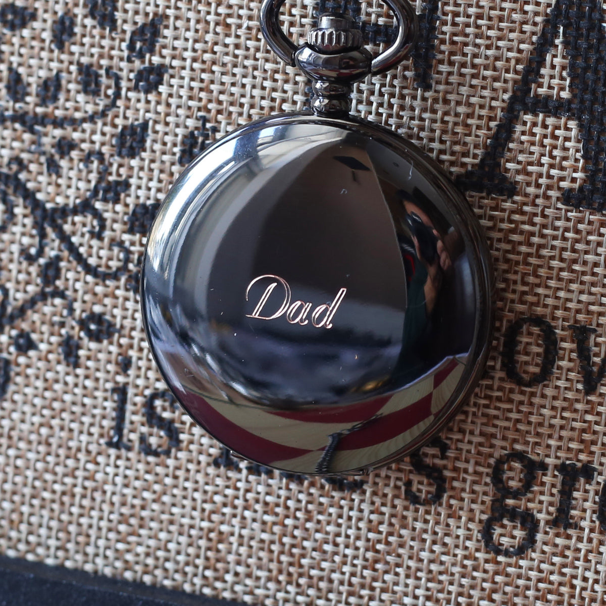 Groomsmen Gift Custom Black Pocket Watch Hand Wind Up with Vest Chain-Groomsmen gifts-Wedding Gift M029