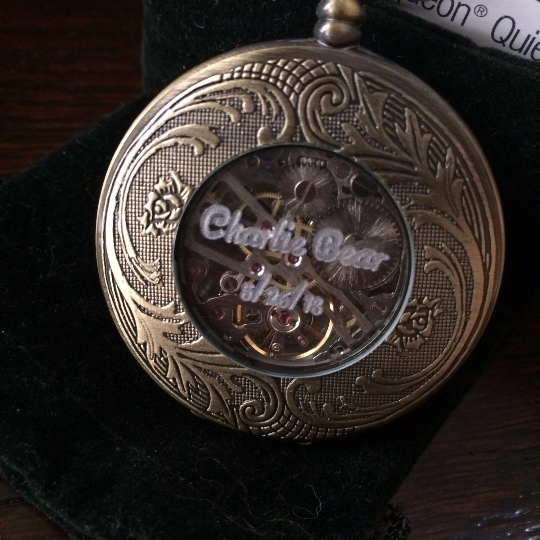 Mens Bronze Pocket Watch With chain Mechanical Personalized Engravable Groomsmen Gift MPW032